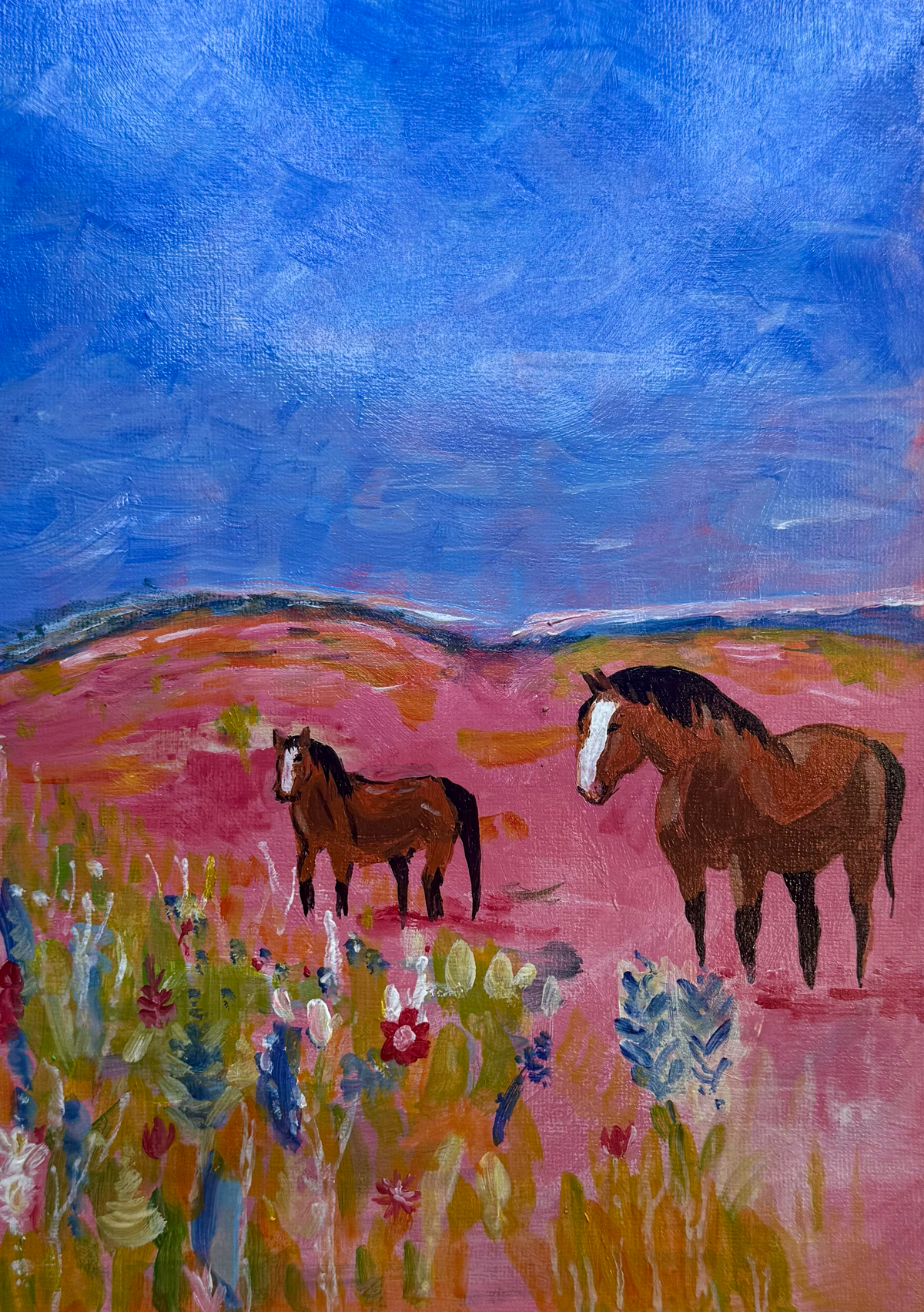 Ponies & Peonies - Art Print