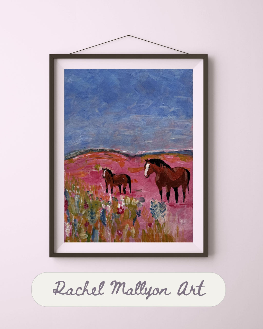 Ponies & Peonies - Art Print