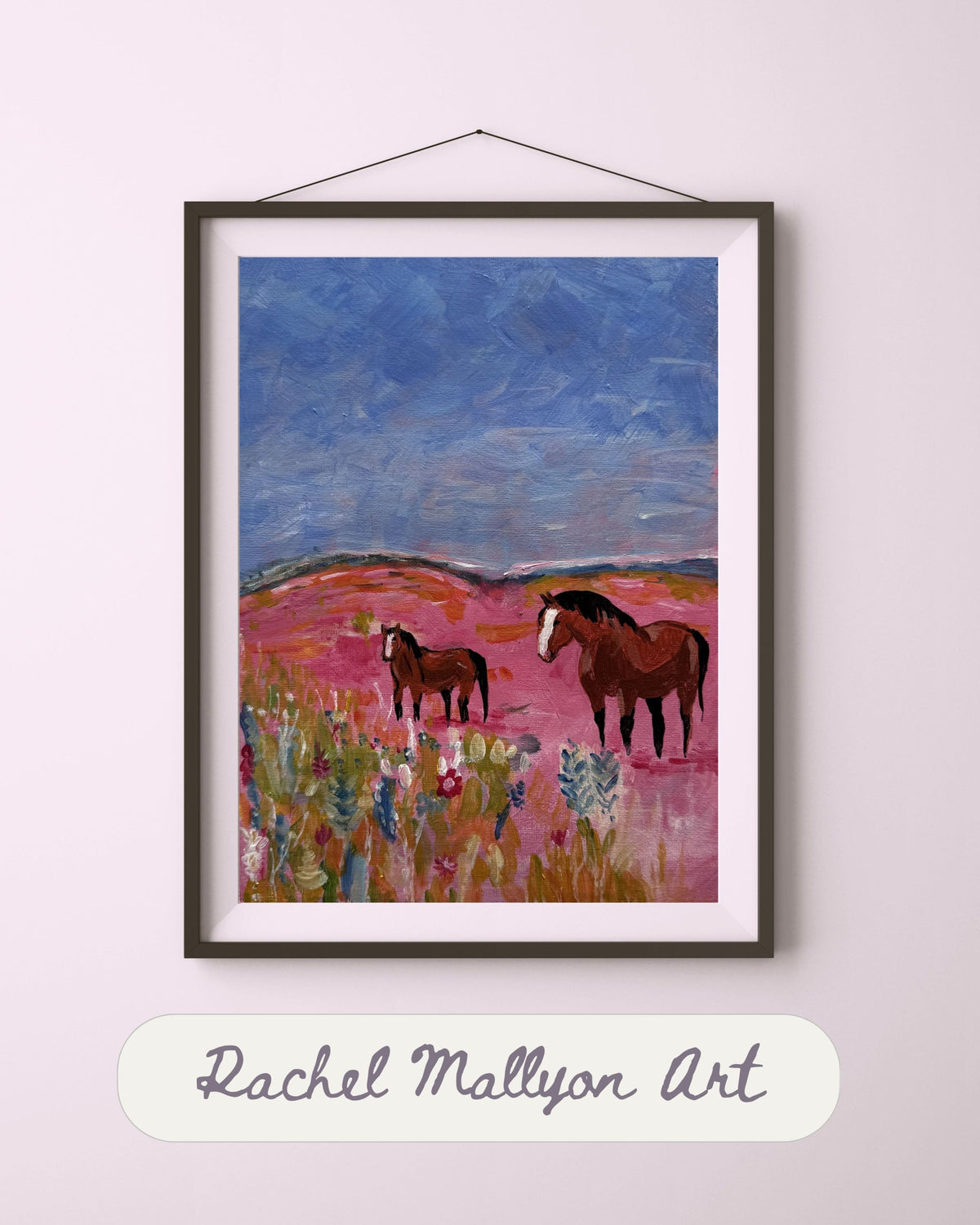 Ponies & Peonies - Art Print